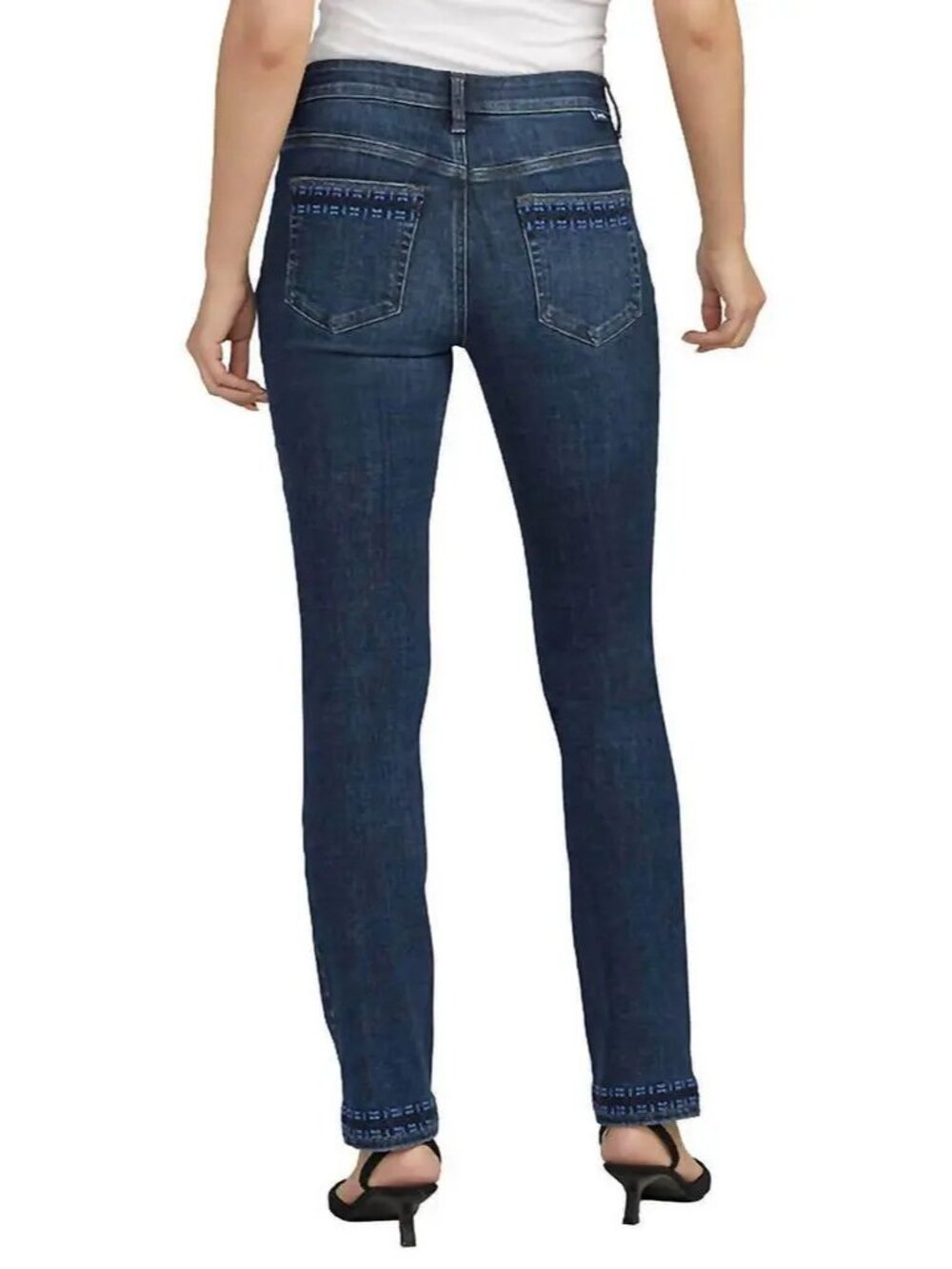 ✨ Jag Women’s Mid Rise Ruby Straight Pocket Embroidery 10 Night Owl NWT - Picture 3 of 8